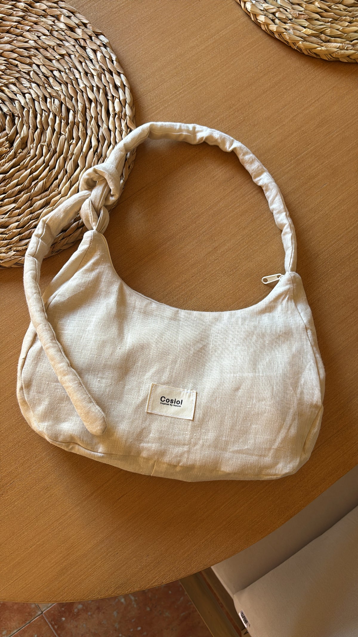 Nube | Linen Baguette Bag