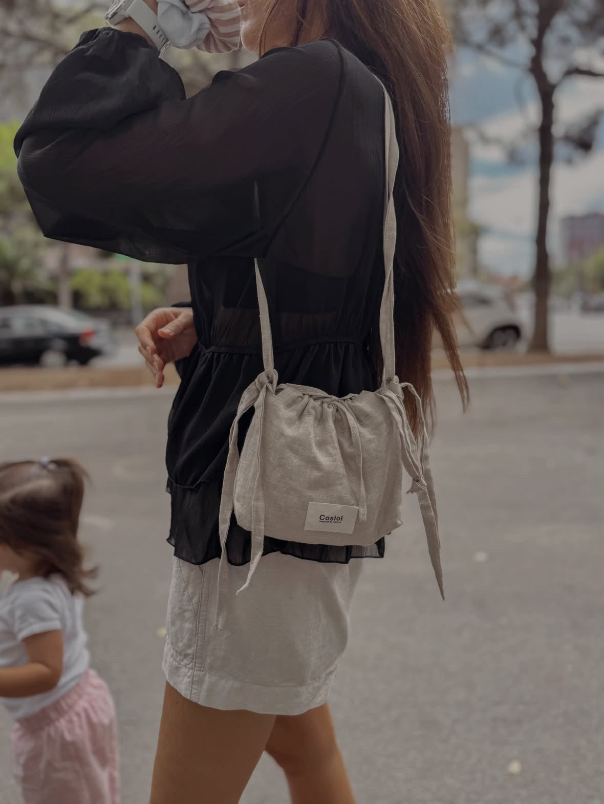 Noma | Mini Linen Bucket Bag