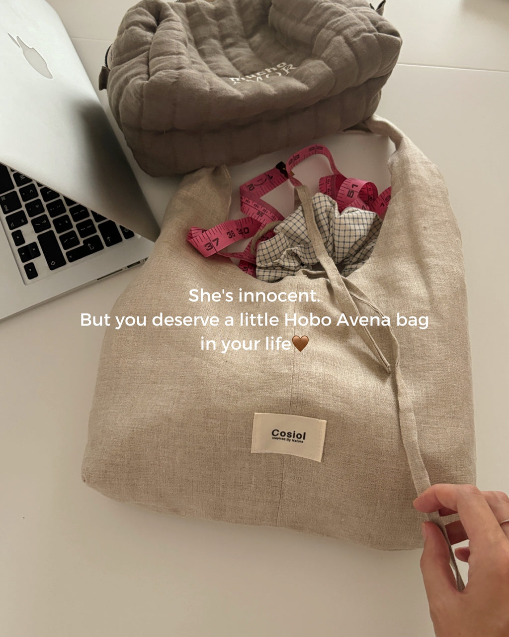 Avena | Linen Hobo Bag