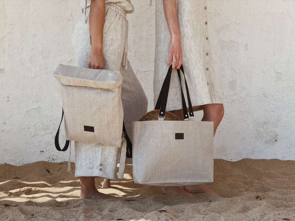 Bea | Linen Backpack 13"