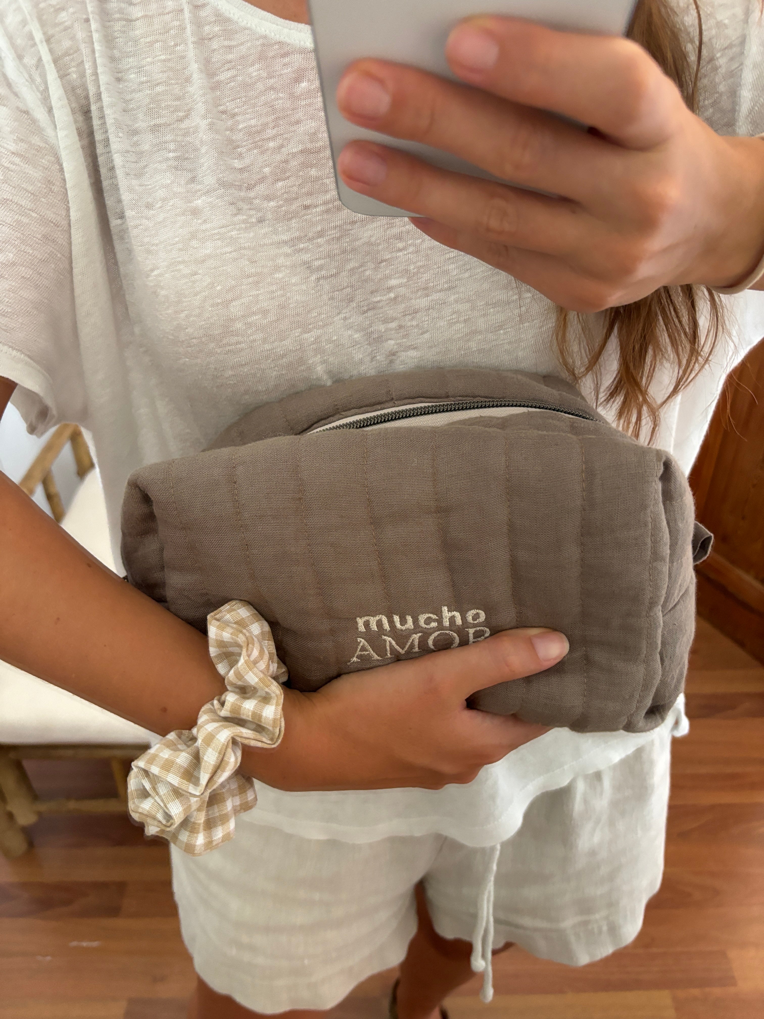 More Amor | Linen Cosmetic Bag