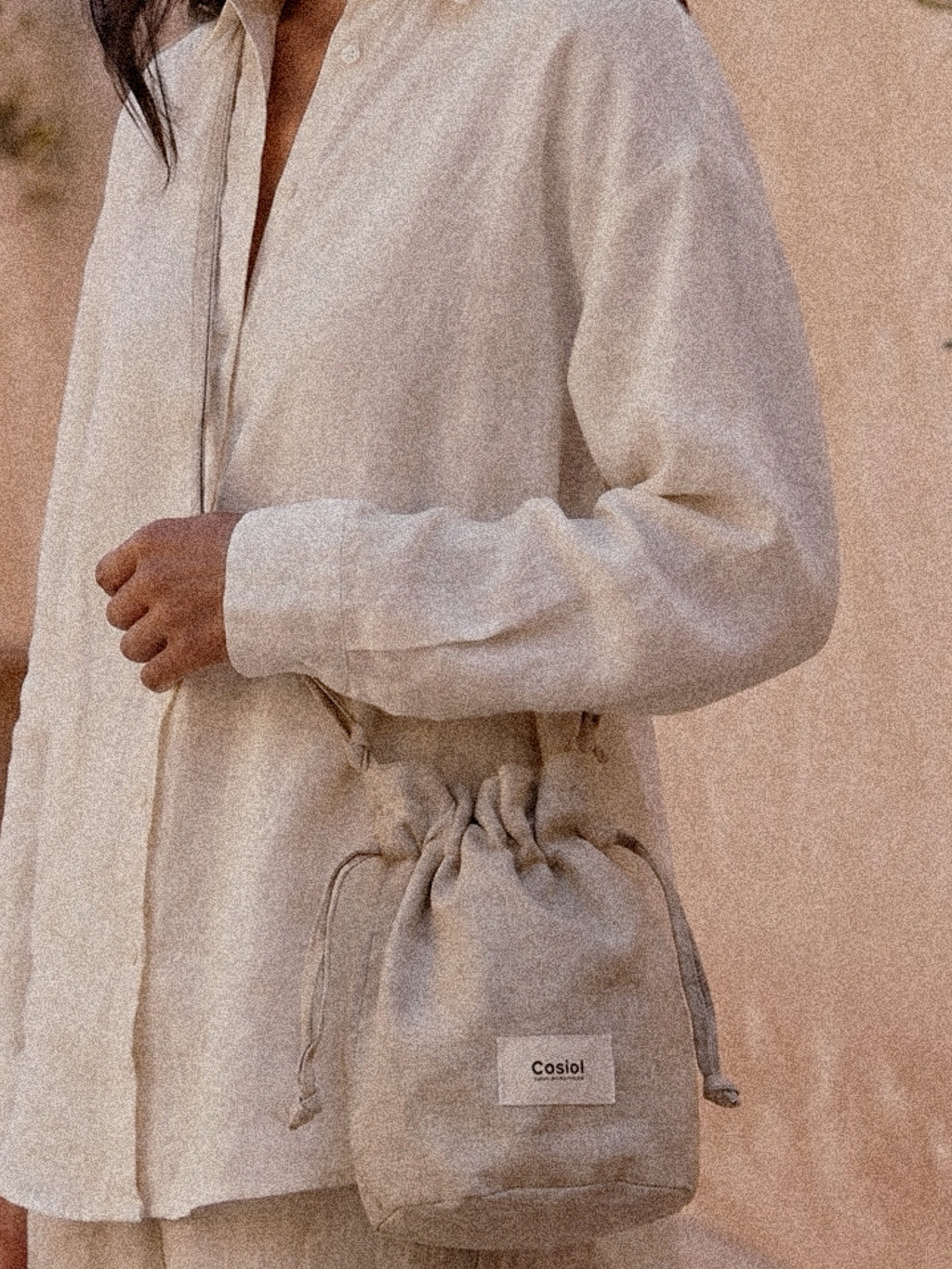 Cala | Linen Bucket Bag