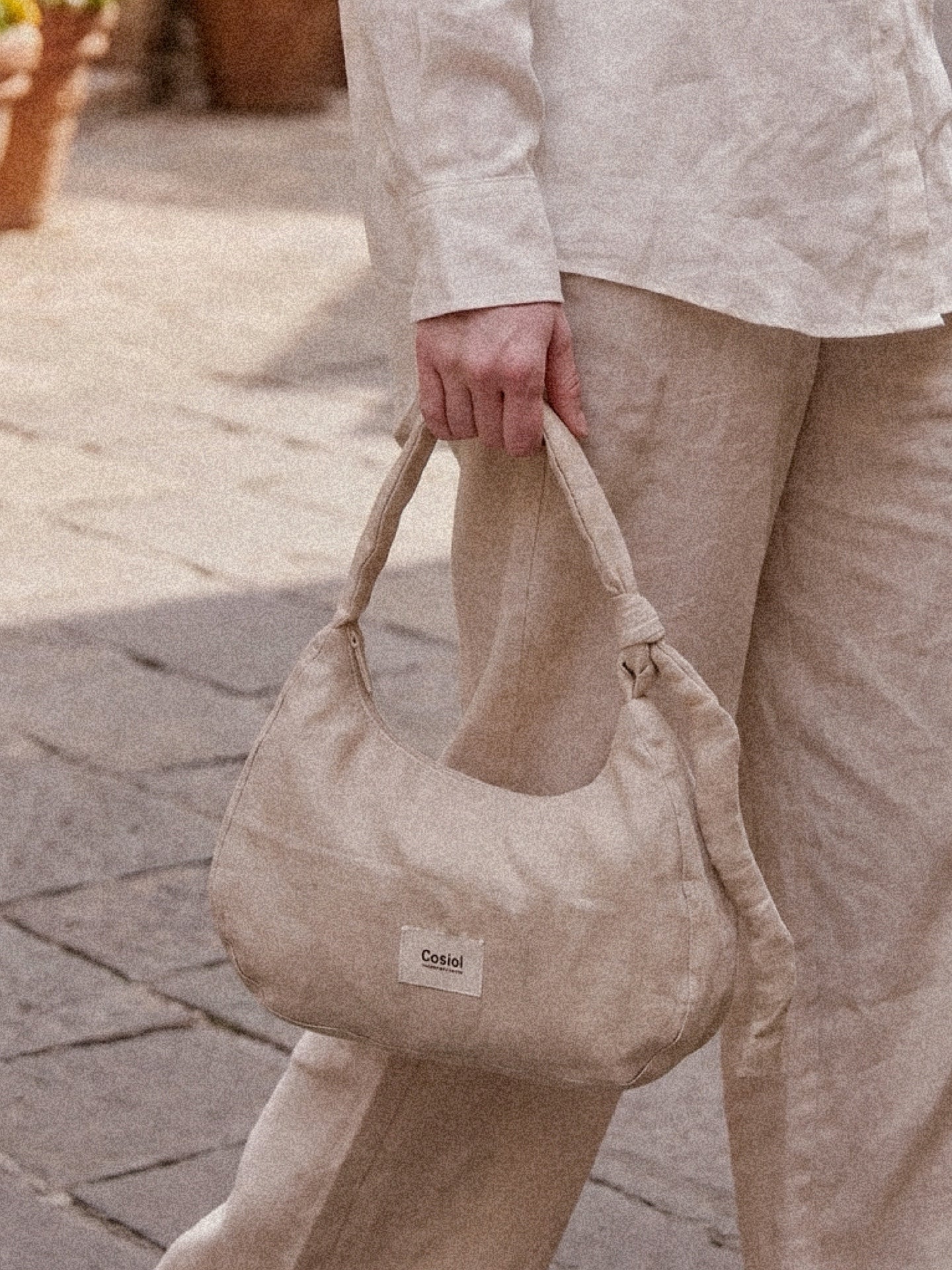 Nube | Linen Baguette Bag