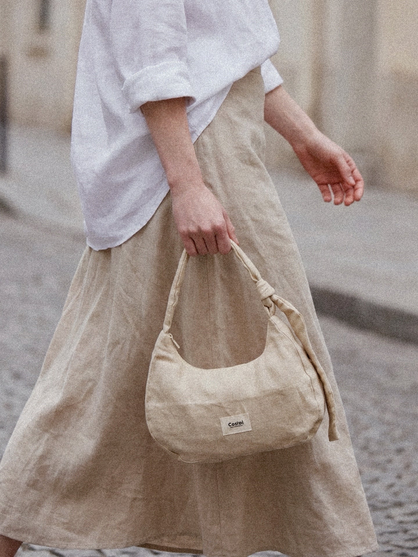Nube | Linen Baguette Bag