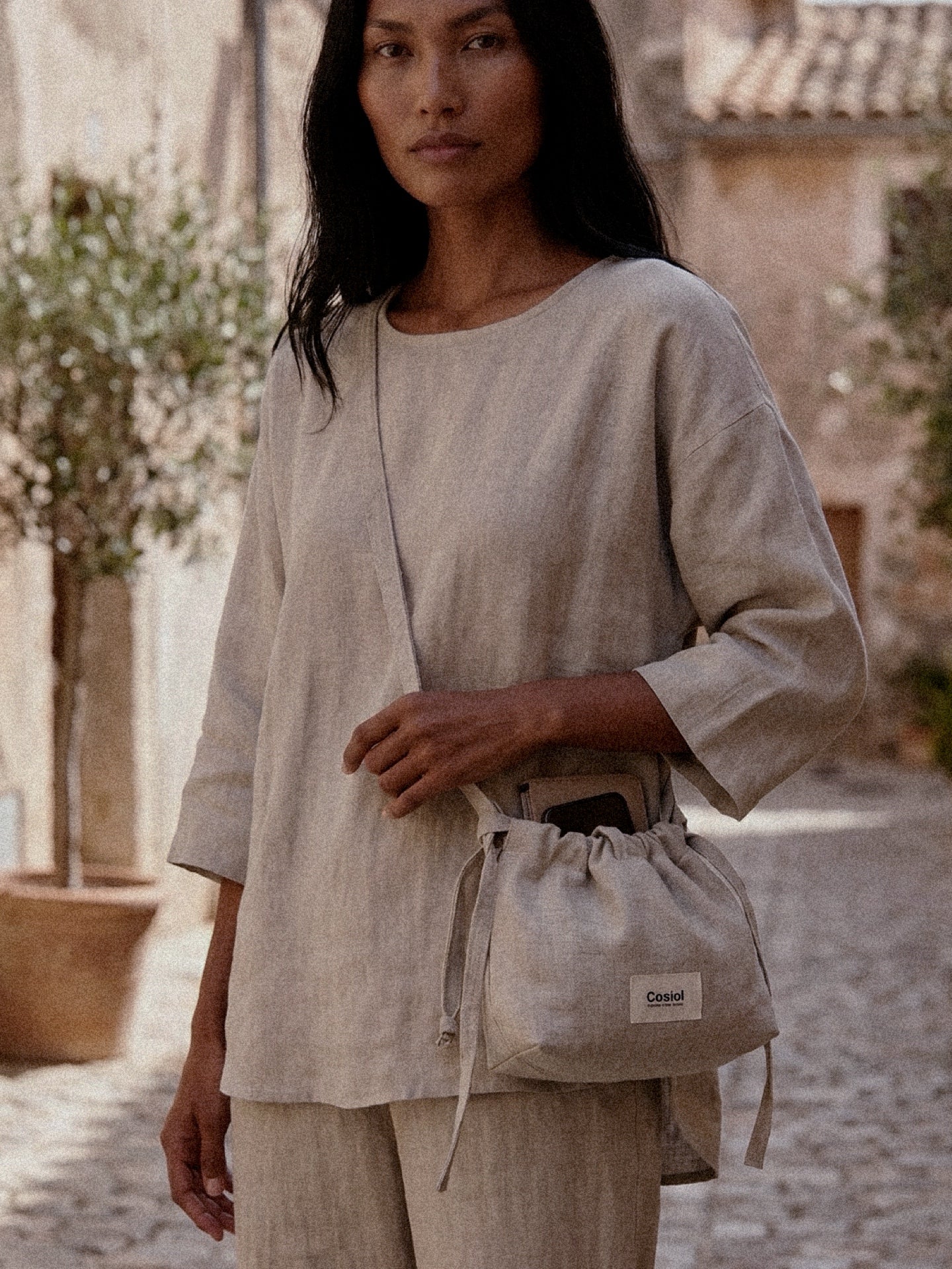 Noma | Mini Linen Bucket Bag